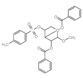 CAS 登录号:13143-92-5, 甲基 2-O,3-O-二苯甲酰-4-O-(对甲苯基磺酰基)-beta-L-阿拉伯糖吡喃糖苷