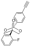 CAS 登录号：131505-64-1， 4-(4-乙炔基苯基)-1-(2-氟苯基)-3,5,8-三氧杂双环[2.2.2]辛烷