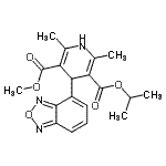 CAS 登录号:131970-21-3, 异丙基甲基4-(2,1,3-苯并恶二唑-4-基)-2,6-二甲基-1,4-二氢-3,5-吡啶二羧酸酯