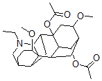 CAS 登录号：132160-38-4， (1alpha,14alpha,16beta)-20-乙基-1,16-二甲氧基-乌头碱-8,14-二醇二乙酸酯