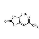 CAS 登录号：132367-03-4， (5E)-4-甲基-5-(2-氧代亚丙基)-1,3-二氧戊环-2-酮