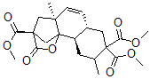 CAS 登录号：132412-55-6， (3a,4abeta,6aalpha,10abeta,10bbeta)-4,4a,6a,9,10,10a-六氢-4a-甲基-2-氧代-3,10b-甲桥-10bH-萘并[1,2-b]吡喃-3,8,8(2H,7H)-三羧酸三甲基酯