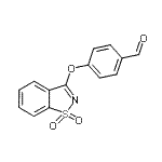 CAS 登录号：132636-66-9， 4-[(1,1-二氧代-1,2-苯并噻唑-3-基)氧基]苯甲醛