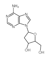 CAS 登录号：13276-53-4， 1-(2'-脱氧-beta-苏式呋喃戊糖基)腺嘌呤
