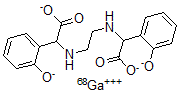CAS 登录号:132830-14-9, N,N'-乙烯二(2-羟基苯基)甘氨酸-镓(68)络合物