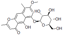 CAS#: 132922-82-8, 5-Hydroxy-8-Methoxy-2,9-Dimethyl-6-[(2S,3R,4S,5S,6R)-3,4,5-Trihydroxy-6-(Hydroxymethyl)Oxan-2-Yl]Oxybenzo[g]Chromen-4-One