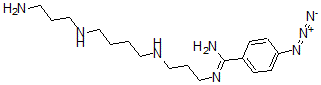 CAS 登录号：133009-20-8， N'-[3-[4-(3-氨基丙基氨基)丁基氨基]丙基]-4-叠氮基苯甲脒