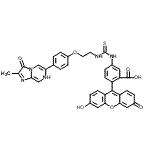 CAS#: 133118-06-6, 2-(6-Hydroxy-3-Oxo-3H-Xanthen-9-Yl)-5-[({2-[4-(2-Methyl-3-Oxo-3,7-Dihydroimidazo[1,2-a]Pyrazin-6-Yl)Phenoxy]Ethyl}Carbamothioyl)Amino]Benzoic Acid