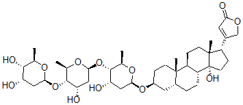 CAS#: 1339-93-1, 4-[(3S,5R,8R,9S,10S,13R,14S,17S)-3-[(2R,4S,5S,6R)-5-[(2S,4S,5S,6R)-5-[(2S,4S,5S,6R)-4,5-Dihydroxy-6-Methyloxan-2-Yl]Oxy-4-Hydroxy-6-Methyloxan-2-Yl]Oxy-4-Hydroxy-6-Methyloxan-2-Yl]Oxy-14-Hydroxy-10,13-Dimethyl-1,2,3,4,5,6,7,8,9,11,12,15,16,17-Tetradecahydrocyclopenta[a]Phenanthren-17-Yl]-5H-Furan-2-One
