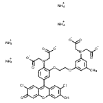 CAS 登录号：134907-84-9， {[3-(2-{2-[二(羧酸甲基)氨基]-5-(2,7-二氯-6-羟基-3-氧代-3H-氧杂蒽-9-基)苯氧基}乙氧基)-5-甲基苯基](羧酸甲基)氨基}乙酸四铵盐
