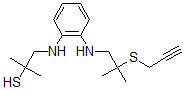 CAS 登录号：135937-66-5， 2-甲基-1-[[2-[(2-甲基-2-丙-2-炔基硫基丙基)氨基]苯基]氨基]丙烷-2-硫醇