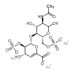 CAS 登录号：136098-00-5， 2-乙酰氨基-2-脱氧-4-O-(4-脱氧-2-O-磺酸-alpha-L-苏式-己-4-烯吡喃糖基)-6-O-磺酸-D-吡喃葡萄糖三钠盐
