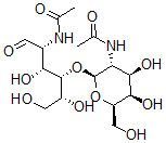 CAS 登录号：136198-41-9， N-[(2S,3R,4R,5R,6R)-2-[(2R,3S,4R,5R)-5-乙酰氨基-1,2,4-三羟基-6-氧代己烷-3-基]氧基-4,5-二羟基-6-(羟基甲基)四氢吡喃-3-基]乙酰胺