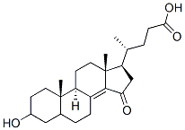 CAS 登录号：136320-56-4， (4R)-4-[(9R,10S,13R,17R)-3-羟基-10,13-二甲基-15-氧代-1,2,3,4,5,6,7,9,11,12,16,17-十二氢环戊烯并[a]菲-17-基]戊酸