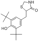CAS 登录号：136433-51-7， 5-[(3,5-二叔丁基-4-羟基苯基)甲基]-1,3-噻唑烷-4-酮
