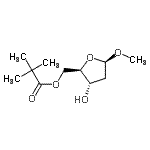 CAS 登录号:138147-15-6, 甲基2-脱氧-5-O-(2,2-二甲基丙烷酰基)-beta-D-赤式-呋喃戊糖苷