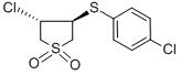 CAS 登录号：13894-16-1， 反式-3-氯-4-[(对氯苯基)硫代]四氢-噻吩 1,1-二氧化物