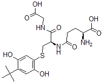 CAS 登录号：139035-70-4， (2S)-2-氨基-5-[[(2R)-3-(4-叔丁基-2,5-二羟基苯基)硫基-1-(羧甲基氨基)-1-氧代丙烷-2-基]氨基]-5-氧代戊酸