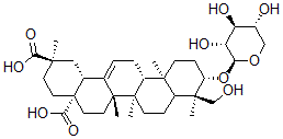 CAS 登录号：139198-58-6， (2R,4aR,6aR,6aS,6bR,9R,10S,12aR,14bR)-9-(羟基甲基)-2,6a,6b,9,12a-五甲基-10-[(2S,3R,4S,5R)-3,4,5-三羟基四氢吡喃-2-基]氧基-1,3,4,5,6,6a,7,8,8a,10,11,12,13,14b-十四氢苉-2,4a-二甲酸