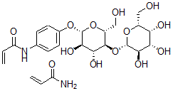 CAS 登录号：140440-47-7， N-[4-[(2S,3R,4R,5S,6R)-3,4-二羟基-6-(羟基甲基)-5-[(2S,3R,4S,5R,6R)-3,4,5-三羟基-6-(羟基甲基)四氢吡喃-2-基]氧基四氢吡喃-2-基]氧基苯基]丙-2-烯酰胺;丙-2-烯酰胺