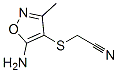 CAS#: 140455-00-1, [(5-Amino-3-Methyl-4-Isoxazolyl)Thio]-Acetonitrile