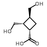 CAS 登录号：141208-49-3， (1S,2R,3S)-2,3-二(羟基甲基)环丁烷羧酸