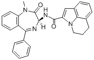 CAS 登录号:141374-81-4, (-)-N-((S)-2,3-二氢-1-甲基-2-氧代-5-苯基-1H-1,4-苯并二氮杂卓-3-基)-5,6-二氢-4H-吡咯并(3,2,1-ij)喹啉-2-甲酰胺