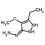 CAS 登录号：141500-15-4， (3E)-5-乙基-3-亚肼基-4-甲氧基-2,3-二氢-1H-吡唑