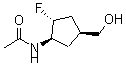 CAS 登录号：141765-40-4， rel-N-[(1R,2R,4S)-2-氟-4-(羟基甲基)环戊基]-乙酰胺
