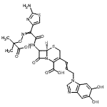 CAS 登录号：141777-20-0， (6R)-7-{[(2-氨基-1,3-噻唑-4-基){[(2-羧基-2-丙基)氧基]亚氨基}乙酰基]氨基}-3-[3-(5,6-二羟基-1H-苯并咪唑-1-基)-1-丙烯-1-基]-8-氧代-5-硫杂-1-氮杂双环[4.2.0]辛-2-烯-2-羧酸