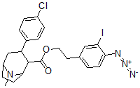 CAS 登录号：141782-67-4， 2-(4-叠氮基-3-碘苯基)乙基3-(4-氯苯基)-8-甲基-8-氮杂双环[3.2.1]辛烷-2-羧酸酯
