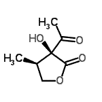 CAS 登录号：141902-99-0， (3S,4R)-3-乙酰基-3-羟基-4-甲基二氢-2(3H)-呋喃酮