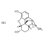 CAS 登录号:1421-28-9, (5alpha,6alpha)-17-甲基-4,5-环氧吗喃-3,6-二醇盐酸盐(1:1)
