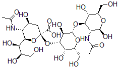 CAS#: 142434-22-8, (2S,4S,5R,6R)-5-Acetamido-2-[(2R,3R,4S,5S,6R)-2-[(2R,3R,4R,5S,6R)-3-Acetamido-2,5-Dihydroxy-6-(Hydroxymethyl)Oxan-4-Yl]Oxy-3,5-Dihydroxy-6-(Hydroxymethyl)Oxan-4-Yl]Oxy-4-Hydroxy-6-[(1R,2R)-1,2,3-Trihydroxypropyl]Oxane-2-Carboxylic Acid