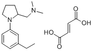 CAS 登录号：142469-97-4， (-)-N,N-二甲基-1-(3-乙基苯基)-2-吡咯烷甲胺富马酸盐