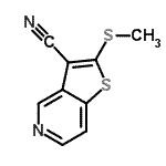 CAS 登录号：142892-33-9， 2-(甲硫基)噻吩并[3,2-c]吡啶-3-甲腈