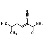 CAS 登录号：143420-53-5， (2E)-2-氰基-5-甲基-2-己烯酰胺
