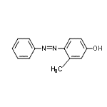 CAS 登录号：1435-88-7， 3-甲基-4-(苯基偶氮)苯酚