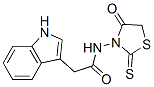 CAS 登录号：1438-20-6， N-(4-氧代-2-硫酮噻唑烷-3-基)-1H-吲哚-3-乙酰胺