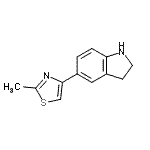 CAS 登录号：144340-48-7， 5-(2-甲基-1,3-噻唑-4-基)吲哚啉