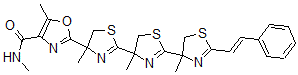 CAS 登录号：144370-38-7， N,5-二甲基-2-[4-甲基-2-[4-甲基-2-[4-甲基-2-[(E)-2-苯乙烯基]-5H-1,3-噻唑-4-基]-5H-1,3-噻唑-4-基]-5H-1,3-噻唑-4-基]-1,3-恶唑-4-甲酰胺