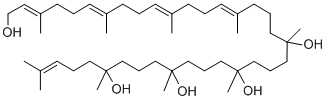 CAS 登录号:144376-62-5, (2E,6E,10E,14E)-3,7,11,15,19,23,27,31,35-九甲基三十六碳-2,6,10,14,34-五烯-1,19,23,27,31-五醇