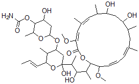 CAS 登录号：144450-35-1， [6-[2-[4-[(4E,6E,14E,16Z)-10,12-二羟基-3,17-二甲氧基-7,9,13,15-四甲基-18-氧代-1-氧杂环十八碳-4,6,14,16-四烯-2-基]-3-羟基戊烷-2-基]-2-羟基-5-甲基-6-[(E)-丙-1-烯基]四氢吡喃-4-基]氧基-4-羟基-2-甲基四氢吡喃-3-基]氨基甲酸酯