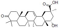 CAS 登录号：144629-85-6， (2R,4S,4aR,6aR,6aS,6bR,12aR,14bR)-4-羟基-2,4a,6a,6b,9,9,12a-七甲基-10-氧代-3,4,5,6,6a,7,8,8a,11,12,13,14b-十二氢-1H-苉-2-羧酸