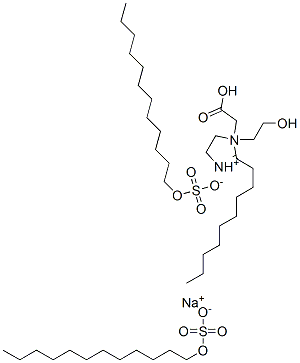 CAS 登录号:14482-97-4, 钠1-(羧甲基)-4,5-二氢-1-(2-羟基乙基)-2-壬基-1H-咪唑鎓十二烷基硫酸酯盐