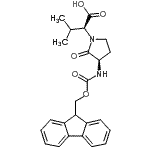 CAS 登录号：145484-45-3， (2S)-2-[(3R)-3-{[(9H-芴-9-基甲氧基)羰基]氨基}-2-氧代-1-吡咯烷基]-3-甲基丁酸