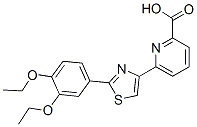 CAS 登录号:145739-56-6, 2-(3,4-二乙氧基苯基)-4-(2-羧基-6-吡啶基)噻唑