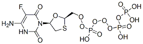 CAS 登录号：145819-92-7， [(2R,5S)-5-(4-氨基-5-氟-2,6-二氧代-3H-嘧啶-1-基)-1,3-氧硫杂环戊烷-2-基]甲基-(羟基-膦酰氧基磷酰)氧基次磷酸