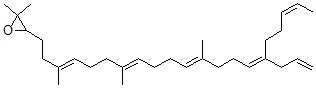 CAS 登录号：145919-42-2， 2,2-二甲基-3-[(3E,7E,11E,15E,19Z)-3,7,12-三甲基-16-丙-2-烯基二十一碳-3,7,11,15,19-五烯基]环氧乙烷