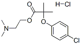 CAS 登录号：14666-84-3， 2-(二甲基氨基)乙基2-(4-氯苯氧基)-2-甲基丙酸酯盐酸盐